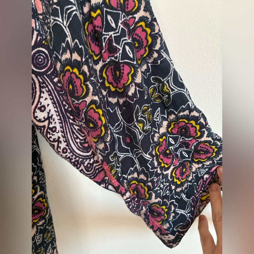 John Mark Tunic Top 2X Patchwork Boho Floral 3/4 … - image 6